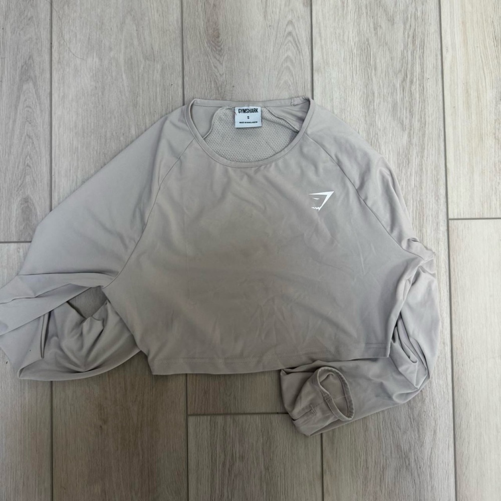 Gymshark Training Long Sleeve Crop Top - Grey